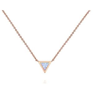 Rose Gold Plated Created Opal Necklace